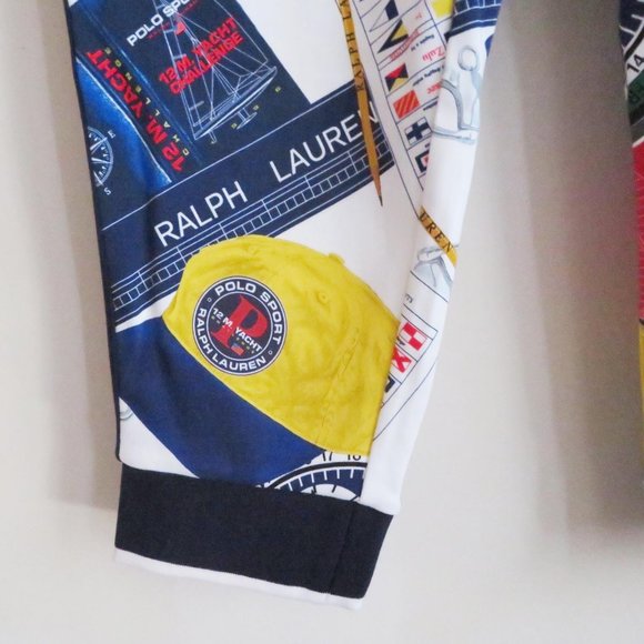 NWT POLO RALPH LAUREN Yacht Print Track Pant L - Picture 8 of 9